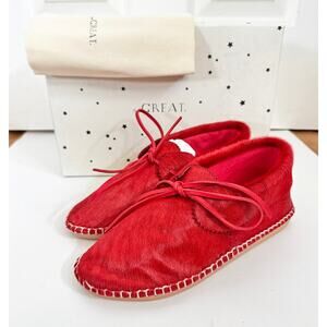 NWB THE GREAT. Canyon Moccasin Loafer Red Pony Hair 7.5